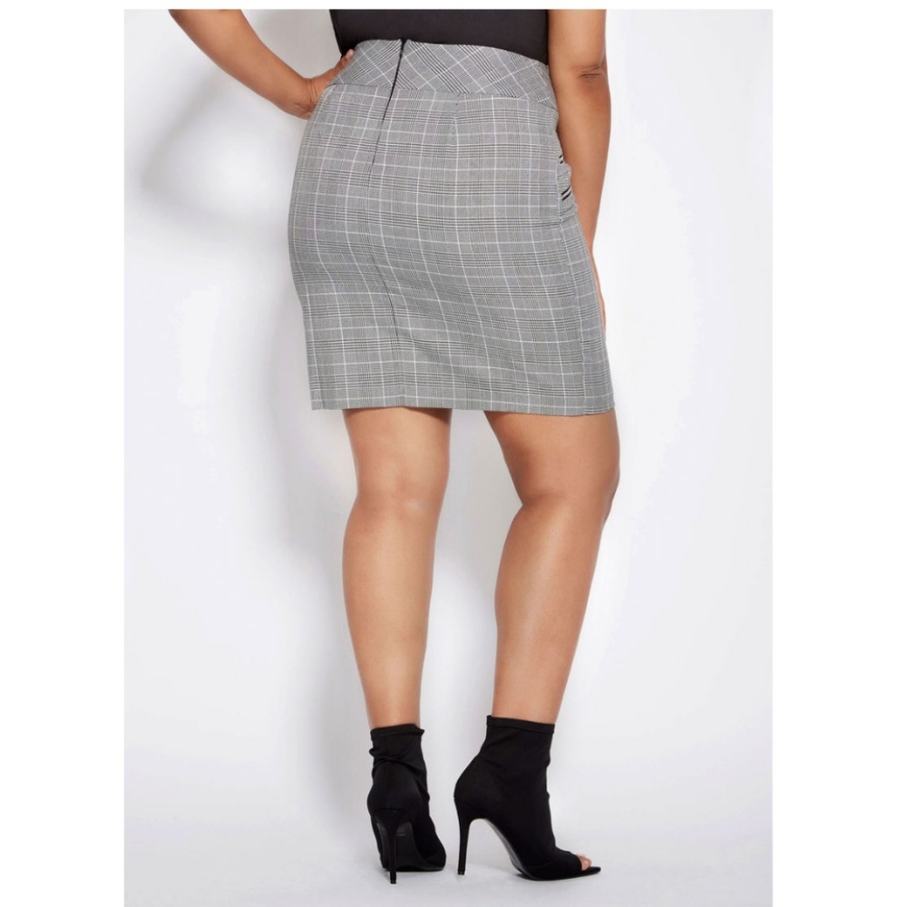 Plaid pencil skirt - Picture 2 of 3